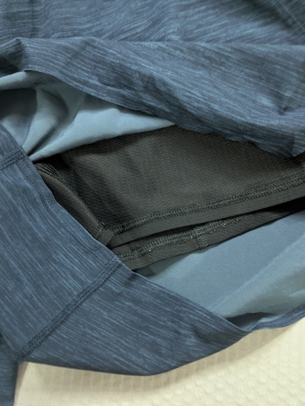 Lululemon Shorts Mens Large Blue Heather Surge 6" Running Training Gym M7AB2S - Picture 2 of 6